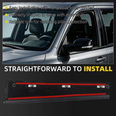 Rear Door B-Pillar Trim Compatible With 2019-2026 Ram 1500 DT LH Gloss Finish Door Window Trim Panel Exterior Molding Left Driver Side B Pillar Applique OE# 68292937AC