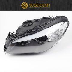 HID/Xenon w/AFS Type Headlight Compatible With 2011-2013 BMW 5 Series 528i 535i 550i M5 Left Driver Side Housing Chrome Clear Headlight Assembly Replaces# 63117271907
