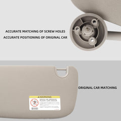 Gray Pair Car Sun Visor Compatible with Dodge Ram 1500 2500 3500 2002 2003 2004 2005 2006 2007 2008 2009 Replaces# 1CT18TL2AA 1CT11TL2AA