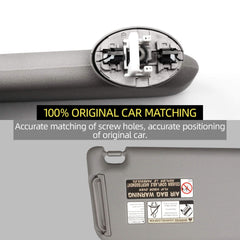 Front Left Driver Side Sun Visor with Vanity Light Compatible with Toyota RAV4 2006-2013 Replaces# 74320-42501-B2 74320-42500-B0 (Gray)