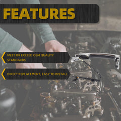 Front Left Driver Side Door Handle Compatible with Nissan Rogue 2010-2013 Exterior Chrome Handle with Smart Entry Keyless Keyhole Replaces 80640-CZ31B 80640-CZ31A 80645-CA000