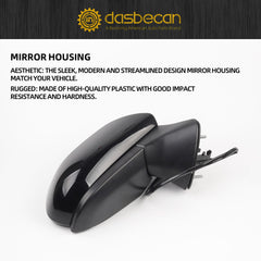 Passenger Right Side Door Mirror Assembly Compatible with Toyota Camry 2018-2022 NO Heated NO Turn Signal Without Blind Spot Detection(BSD) Replaces# TO1321366 87910-06800 3 Pins