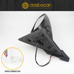 Right Passenger Side Door Mirror Assembly Compatible with Honda Civic 2016 2017 2018 2019 2020 2021 Power Glass Heated Replaces HO1321284 White 5Pins (For US Built Models)