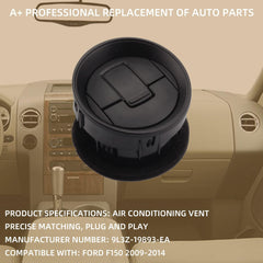 4pcs Lacquer Black Dashboard Air Conditioning AC Heater Vent Compatible with Ford F150 2009-2014 Replaces#9L3Z-19893-AA 9L3Z19893AA