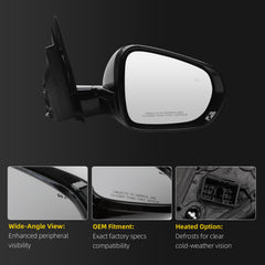 Side Rear View Mirror Compatible with 2021-2024 Chevy/Chevrolet Trailblazer Door Rearview Mirror Blind Spot Power Glass Manual Fold Passenger Right GM1320653 42776824-PFM(5pin)