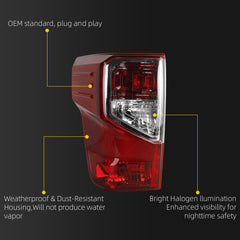 Halogen Tail Light Assembly Compatible with 2016 2017 2018 2019 Nissan Titan/Titan XD Taillight Rear Lamp Left Driv