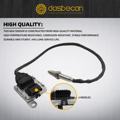 NOX Sensor Upstream Nitrogen Oxide Sensor Compatible with 2018-2019 Chevy Silverado 2500/3500 & GMC Sierra 2500/3500 Replaces# 12718742 12680215 12680619