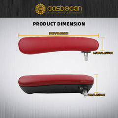 Front Driver Side Seat Armrest Compatible with Fiat 500 2016 2017 2018 2019 Red Left Adjustable Arm Rest Replace# 6BV31KRLAA