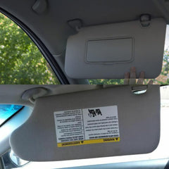Gray Pair Sun Visor Compatible with Nissan Altima 2013-2018 with Mirror and Vanity Light Without Sunroof Replaces# 96401-3TA2A