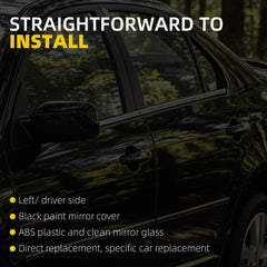 Dasbecan Side Mirror Compatible with 06-10 Ford Fusion Black 3 Pins