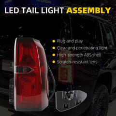 Rear Tail Light Assembly Compatible with Chevy Tahoe Suburban 3500HD 2015-2020 Red Taillight Brake Lamp Replace 84467059 GM2801264 23407433 23476138 Passenger Side RH