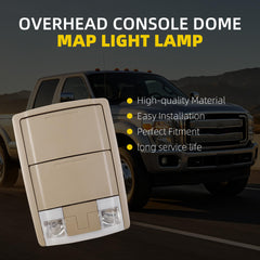 Overhead Console Dome Map Light Lamp Compatible with 2011-2016 Ford Super Duty F250 F350 F450 F550 Crew Cab Truck Replace#BC3Z-26519A70-BB,7l1A-13D776-C,BC3Z26519A70BB,7l1A13D776C(TAN)