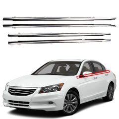 4Pcs Weatherstrip Window Seal Chrome Car Window Moulding Trim Compatible with Honda Accord 2008-2012 Replaces#72410-TA0-A01 72450-TA0-A01 72910-TA0-A01 72950-TA0-A01