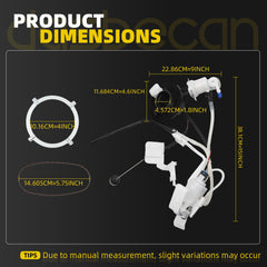 75069-08D Electric Fuel Pump Module Assembly Compatible With 2008-2022 Harley-Davidson Electra Road Street Tri Glide Ultra Limited OE# 6290808 6135608 61000690