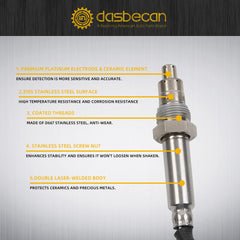 NOX Sensor Upstream Nitrogen Oxide Sensor Compatible with 2018-2019 Chevy Silverado 2500/3500 & GMC Sierra 2500/3500 Replaces# 12718742 12680215 12680619