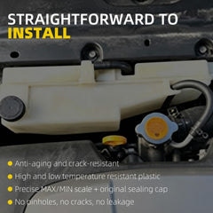 Dasbecan Engine Coolant Reservoir Tank with Cap And Hose Compatible with 2009-2012 Nissan 370Z 2007-2015 INFINITI G25 G35 G37 Q40 Q60 Replaces 21710-JK000 21710JK000 Overflow Expansion Tank