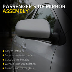 Right Passenger Side Mirror Compatible With 2009-2013 Toyota Corolla With Power Glass Heated Manual Folding Door Mirror Silver Replace#8790802B01(5Pins)