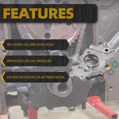 M295HV High Volume LS Oil Pump kit Compatible with 4.8L 5.3L 6.0L Silverado Avalanche Suburban Tahoe Trailblazer GMC Sierra Yukon Cadillac Escalade