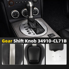 34910-CL71B Gear Shift Knob Fits Automatic Transmission Gear Shifter Compatible with Nissan 350Z 2003-2009, Infiniti G35 FX35 FX45 2004-2008, Replaces# 34910-AC50B, 34910-AC501