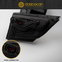 Left Driver Side Mirror Compatible with Ford Edge 2015-2018 Heated with Turn Signal Puddle Light Spotter Glass Black 7Pins