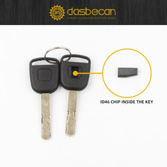 Ignition Switch Lock Cylinder Assembly with Door Lock Cylinders Compatible with Honda Accord CRV FIT Odyssey Civic 2006-2011 Replace# 06350-SAA-G30 35100-SDA-A71 (with Chip ID46 Keys)