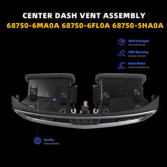 Center Dash A/C Vent Compatible with Nissan Rogue 2014-2020, Rogue Sport 2017-2022 Dashboard AC Vent Trim Replace# 68750-6MA0A, 68750-6FL0A, 68750-5HA0A