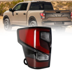 Tail Light Assembly Compatible With 2020-2024 Nissan Titan/Titan XD LED Taillight Rear Lamp Left Driver Side Replace# 26555-9FV3B