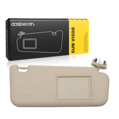 Front Right Passenger Side Sun Visor with Vanity Light Compatible with Toyota RAV4 2006-2013 Replace 74320-42501-A (Beige)