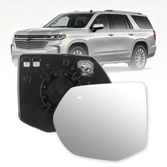 Dasbecan Side Mirror Glass For 2021-2026 GMC Yukon Chevy Suburban Tahoe Cadillac Escalade