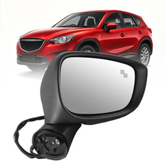 Side Mirror For Mazda CX-5 2015 2016 Blind Spot Right 7 Pins Red Passenger Side Rear View Mirror Power Glass Heated Turn Signal Light Manual Folding Door Mirrors OE# KR2269182B CLH85707052
