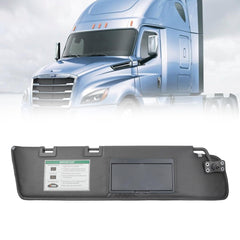 Right Passenger Side Luxury Sport Truck Sunvisor Shade Assembly with Vanity Mirror Compatible with Freightliner Cascadia 2007-2017 (After June 2007) Replace# 924-8006