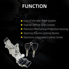 Dasbecan Ignition Lock Cylinder Housing Compatible With 2007-2017 Jeep Patriot Compass Wrangler Liberty Chrysler PT Cruiser Pacifica 200 Dodge Nitro Calibe rAvenger OE# 68054822AB 68054822AA