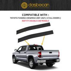 Rear Roof Drip Molding Trim Seal Kit Compatible with Toyota Tundra Crewmax 2007-2021 (4 Full Doors) Replaces# 75553-0C030 75554-0C030