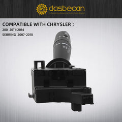 Turn Signal Switch Combination Lever Headlight and Fog Light Switch Compatible with Dodge Journey Avenger Chrysler 200 Jeep Wrangler Grand Cherokee 2007-2018 Replaces# 68015101AG