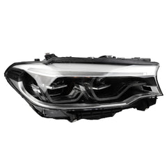 LED Headlamp w/LED DRL Compatible With BMW 5 Series G30 G31 M5 540i 530i 2017-2020 Headlight Assembly Right Passenger Side Black Housing Clear Lens Replaces# 63117214965 63117439197