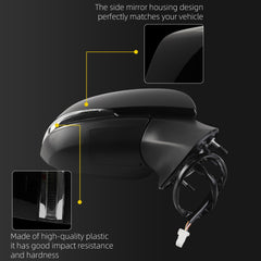 Right Passenger Side Door Mirror Compatible with 2022-2024 Toyota Corolla Cross Heated Manual Folding Power Adjustable Glass Turn Signal Light Blind Spot Detection Painted TO1321431 (8pins)