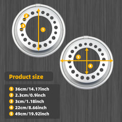 2 Pcs Auto Steer Wheel Automatic Balancers Compatible with 22.5-24.5" Wheel, Centramatic Aluminum Wheel Balancers, Replace# 800-822