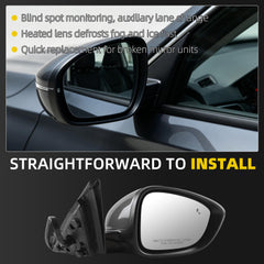 Dasbecan Side Mirror For 2023-2026 Honda Accord 7Pin Right (Meteorite Gray)