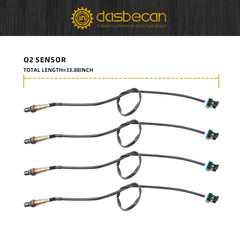 4Pcs Upstream and Downstream Oxygen O2 Sensor Compatible with Buick Lacrosse Cadillac SRX 3.0L 3.6L 2010-2016 Chevy Equinox Impala 2010-2017 GMC Terrain Replaces 250-24649 234-4815