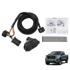 56003 Trailer Wiring Harness Compatible with 2019-2025 Chevrolet Silverado 1500 2500HD 3500HD GMC Sierra 1500 2500HD 3500HD 4-Pin Connector Towing Wiring Kit