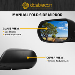 Left Driver Side Mirror Non-heated Compatible with Honda C-RV 2012-2016 Replaces 76258-T0A-A11 (3Pins)