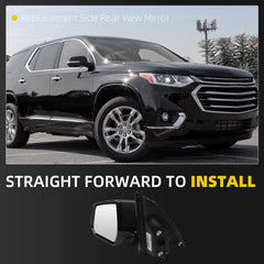 Side Rear View Mirror Compatible with 2018-2019 Chevy/Chevrolet Traverse Power Heated Turn Signal Blind Spot Door Rearview Mirror Driver Left GM1320601 84498306-PFM(8pin)