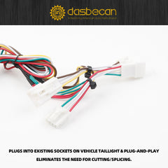 55580 4 Pin Flat Trailer Wiring Harness Kit Compatible with Toyota Sienna 2004-2010 4 Way Connector Tow Hitch Wiring Harness