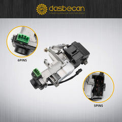 Ignition Switch Lock Cylinder with 2 Keys (with Chip) Compatible with Honda Civic 1.3L 1.7L 2003 2004 2005