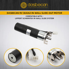 364262 RV in-Wall Slide-Out Motor Compatible with Lippert Schwintek in-Wall Slide System 42mm Mid Torque Motor with Brake 12V Replaces# 1510000227 18939601700