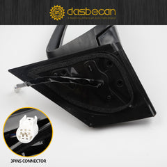 Right Passenger Side Mirror Compatible with Toyota Corolla 2014-2019 Power Glass Manual Folding Non-Heated Paint to Match Door Mirror Assembly Replaces TO1321293 Black 3Pins