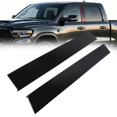Dasbecan Front Door B-Pillar Trim Compatible With 2019-2026 Ram 1500DT Pair Gloss Finish Door Window Trim Panel Exterior Molding Kit Driver & Passenger Side B Pillar Applique OE#68292935AC 68292934AC