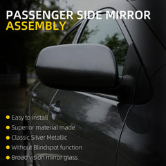 Passenger Side Mirror Compatible With 2009-2013 Toyota Corolla With Power Glass Heated Manual Folding Right Door Mirror Gray Replace#8790802B01 TO1321247(5Pins)