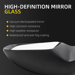 Left Driver Side Mirror Compatible with Nissan Altima 2013-2018 Sedan Non-Heated Non-Folding Power Adjustable Glass Replaces NI1320223 963023TH0A Black 3Pins - Dasbecan