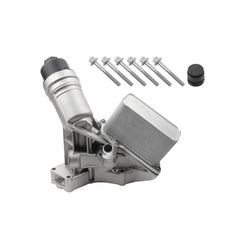 11428583895 Aluminum Oil Cooler Filter Housing Assembly Compatible with BMW 340i 440i 540d 540i 640i 740i M240i X3 X4 xDrive 2016-2021, for B58 3.0L Turbocharged Engine Replaces# 11428511391